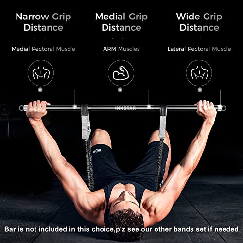 INNSTAR Adjustable Bench Press Device,Push up Resistance Bands for Home Gym Exercise,Fitness Workout,Travel Training