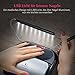 USpicy 48W LED UV Nail Dryer Nail Lamp for Gel Polishes with Automatic Sensor, Pull-down Cover, USB Light (Double press the 120s timer button to turn on the USB Light) and Three Timer Settings