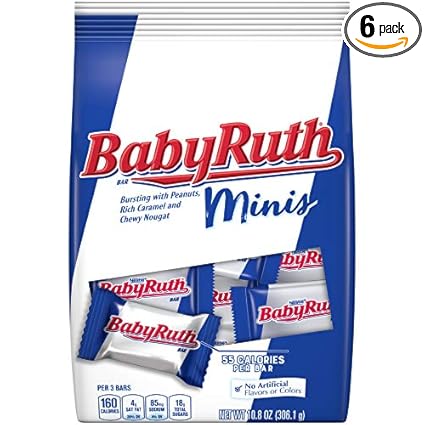 Baby Ruth Baby Ruth Mini Chocolate Candy 10 8 Oz Paquete De 6 Amazon Com Grocery Gourmet Food