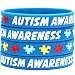 Autism Awareness Wristbands - Colorful Puzzle Pieces Silicone Bracelets