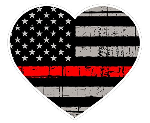 Heart Shape (C53) Thin Red Line Vinyl Decal Sticker Love Car Laptop/Netbook Window