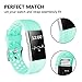 For Fitbit Charge 2 Bands, Adjustable Replacement Sport Strap Bands for Fitbit Charge 2 Smartwatch Fitness Wristband Soft Silicone All Teal Small