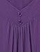 Bebonnie Ladies Tops Short Sleeve, Pleared V Neck Dressy Tunic Flattering Fit and Flare Ruched Knit Tunic Tops Violet XXL