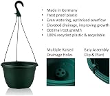 Olly & Rose Hanging Plant Pots Set of 3, 20cm Frost Proof Planters view 3