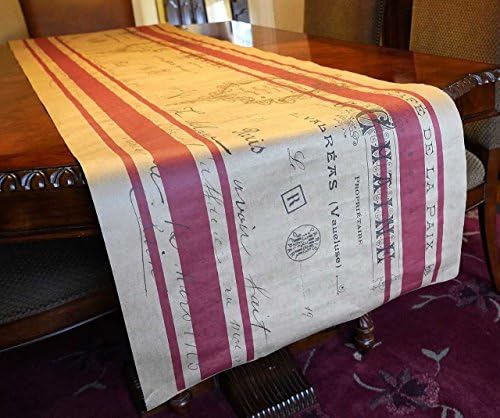 Burlap Table Runner Look Paper Table Runner for Rustic Wedding Country Blue Stripe