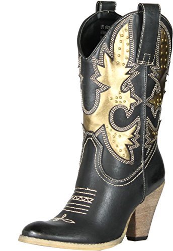 Very Volatile Women's Rio Grande Boot,Black/Gold,9 B US