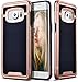 ANSIWEE Galaxy S6 Edge Plus Case, Shockproof Phone Cover, Galaxy S6 Edge Plus Cover, Soft TPU Bumper Hard PC Case Brushed PC Texture Protective Armor for Samsung Galaxy S6 Edge Plus (Rose Gold)