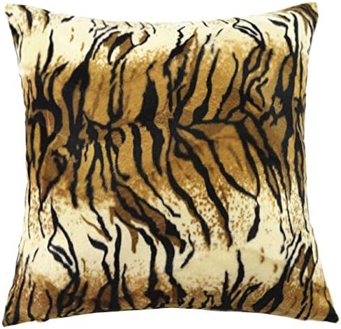 M MOCHOHOME Super Soft Short Plush Tiger Print Stripe Decorative Rectangle Throw Pillow Cover Case Pillowcase Cushion Sham - 18" x 12"
