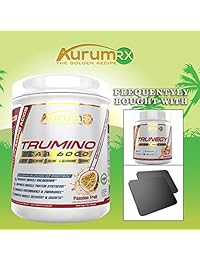 AurumRX TRUMINO - Cadena de aminoácidos para mayor resistencia con fórmula de entrenamiento intra Taurina y Nutrición de glutamina BCAA Aminoácidos Polvo Pasión Frutas 6000 mg 3:1:1 (30 Servidores) 13.76 oz