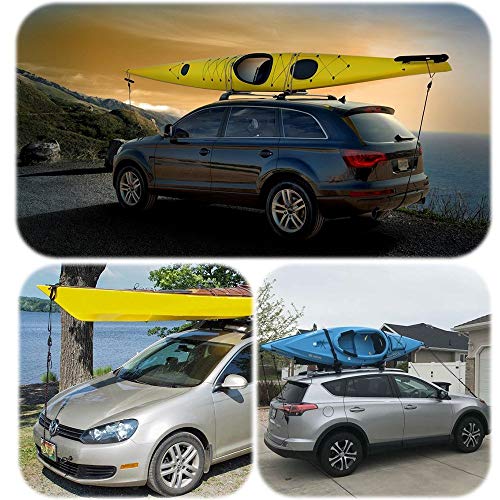 Kayak tie Down Straps Bow and Stern tie Downs Loops Strap Ratchet Rope