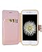 iPhone 8 Case, iPhone 7 Wallet Case, FLYEE [Kickstand] Bling Handcraft Luxury Rhinestone Flip Case Magnetic Crystal Protective Leather with Card Slot for iPhone7 iPhone8 4.7 inch Rose Gold
