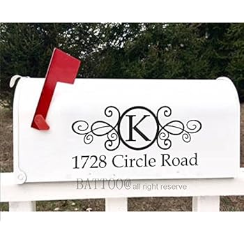 mailbox address battoo stickers vinyl decal numbers appeal curb decals mail box custom tall hello wide door plus letter