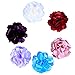 Anleolife Fabric Flower Hair Clips/Silky Floral Hair Flowers Bridal Wedding Cloth Decor Flower Crown Corsage Brooch Pins For T-shirt Jacket 6pcs/lot (mix color 6pcs)