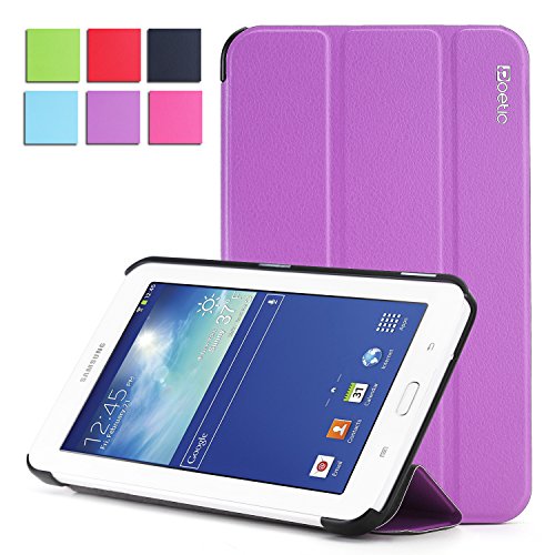 Samsung Galaxy Tab 3 Lite 7.0 Case - Poetic Samsung Galaxy Tab 3 Lite 7.0 Case [Slimline Series] - [Lightweight] [Ultra-slim] PU Leather Slim-Fit Trifold Cover Stand Folio Case for Samsung Galaxy Tab 3 Lite 7.0 Lavender (3 Year Manufacturer Warranty From Poetic)