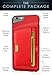Smartish iPhone 6 Plus/6s Plus Wallet Case - Wallet Slayer Vol. 2 [Slim Protective Kickstand] Credit Card Holder for Apple iPhone 6s Plus/6 Plus (Silk) - Red Rouge