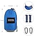 Kootek Camping Hammock Portable Indoor Outdoor Tree Hammock with 2 Hanging Ropes, Lightweight Nylon Parachute Hammocks for Backpacking, Travel, Beach, Backyard, Hiking (Grey/Blue)