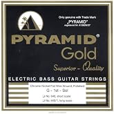 Pyramid Gold Flatwound Long Scale 5 String Bass Strings 45-126
