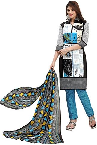 minu Women's Salwar Suits Sets Stitched 44 Black