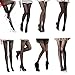 FUNOC New Fashion Sexy Black Pattern Jacquard Pantyhose Tights