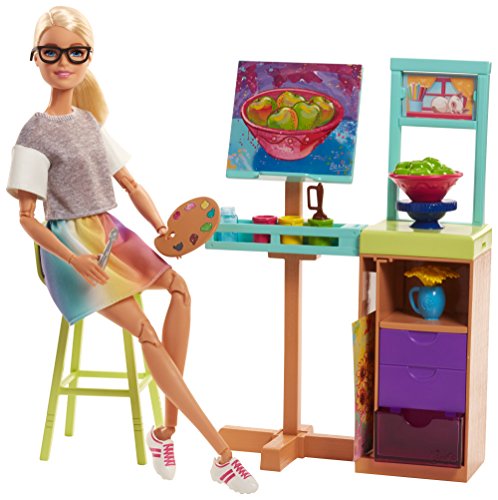 Barbie art studio playset