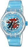 Swatch Unisex SUUK103 O-TINI Blue Skeleton Watch