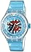 Swatch Unisex SUUK103 O-TINI Blue Skeleton Watch