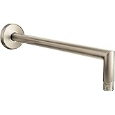 Moen Arris Brushed Nickel 14-Inch Rainshower Straight Shower Arm and Flange for Overhead Showerhead, S110BN