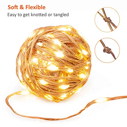 image for TaoTronics 33 ft 100 LED String Lights With RF Remote Control, Super S
