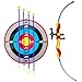 Liberty Imports Large Archery Bow and Arrow Set for Kids with 4 - Suction Cup Arrows and Target Toys, Outdoor Toy for Kids