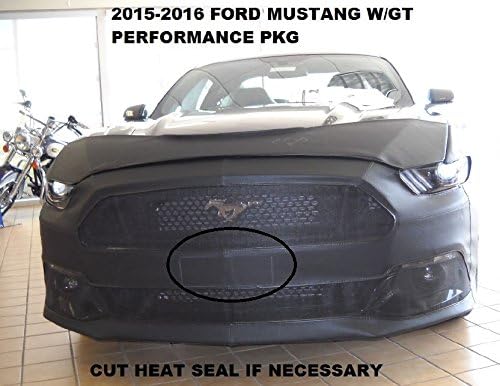 Lebra 2 piece Front End Cover Black - Car Mask Bra - Fits 2015-2017 Mustang with GT Performance Package