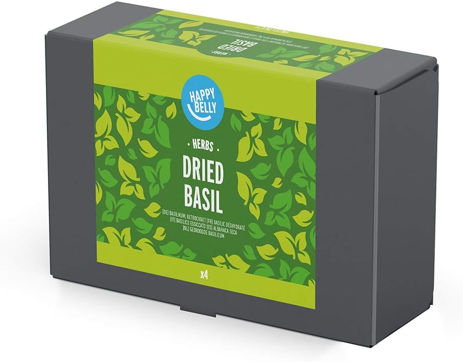 Amazon Brand - Happy Belly - Albahaca seca - 4x15g: Amazon.es ...