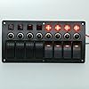 Amarine-made-8-Gang-Red-LED-Indicators-Rocker-Circuit-Breaker-Waterproof-Marine-Boat-Rv-Switch-Panel-PN-CB8-R