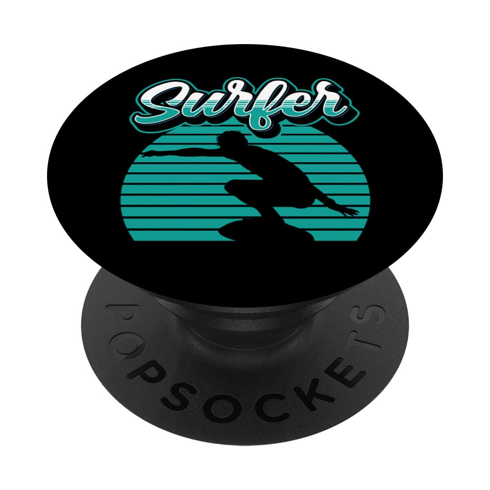 Surfer Surfing Surf Surfboard Sayings PopSockets Swappable PopGrip