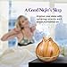 OSORD 400ml Aroma Essential Oil Diffuser, Ultrasonic Cool Mist Aromatherapy Humidifier with 7 Color LED Lights & 4 Timer Settings, Waterless Auto Shut-Off for Baby Home Office Wood Grain