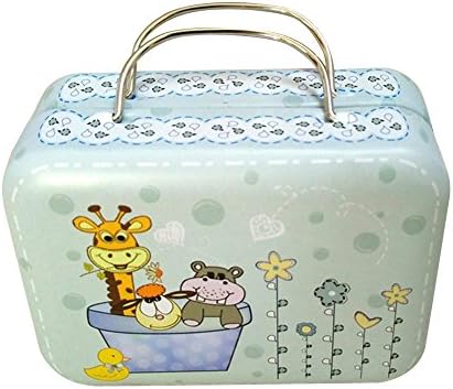 Baidercor 3" X 1" X 2" Cute Giraffe Tin Candy Favor Box For Kids 6 Pcs