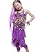 Astage Girls Oriental Belly Dance Sets Costumes All accessories Purple M(Fits 6-8 Years)