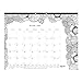 Blueline 2017 Academic Monthly Coloring Desk Pad, Botanica, August to July, 22 x 17