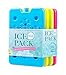 Blue Ele Ice Packs for Lunch Boxes, Lunch Bags & Coolers - Pack of 4 Reusable, Long-Lasting, Slim & Lightweight Freezer Packs – Fun & Colorful Cool Packs for Kids - 6.26 x 4.33 x 0.59 Inches, by