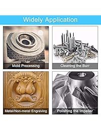 Juego de 5 piezas de carburo de tungsteno, herramienta de quemador giratorio con vástago de 0.236 in y borde de corte de 0.315 in para procesamiento de metal y no metálico.