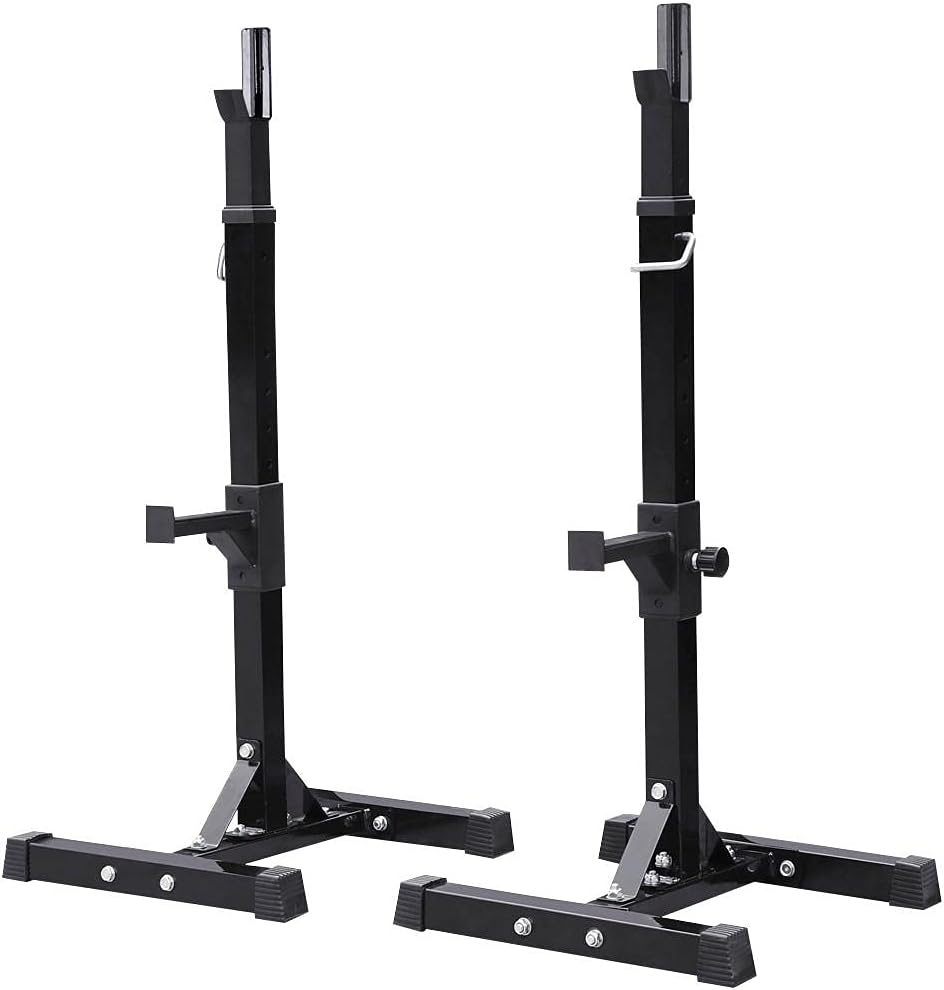 Yaheetech Adjustable Squat Rack Heavy Duty Barbell Stand 250kg 114-179cm