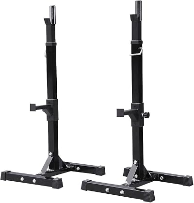 Yaheetech Adjustable Squat Rack Heavy Duty Barbell Stand 250kg 114-179cm