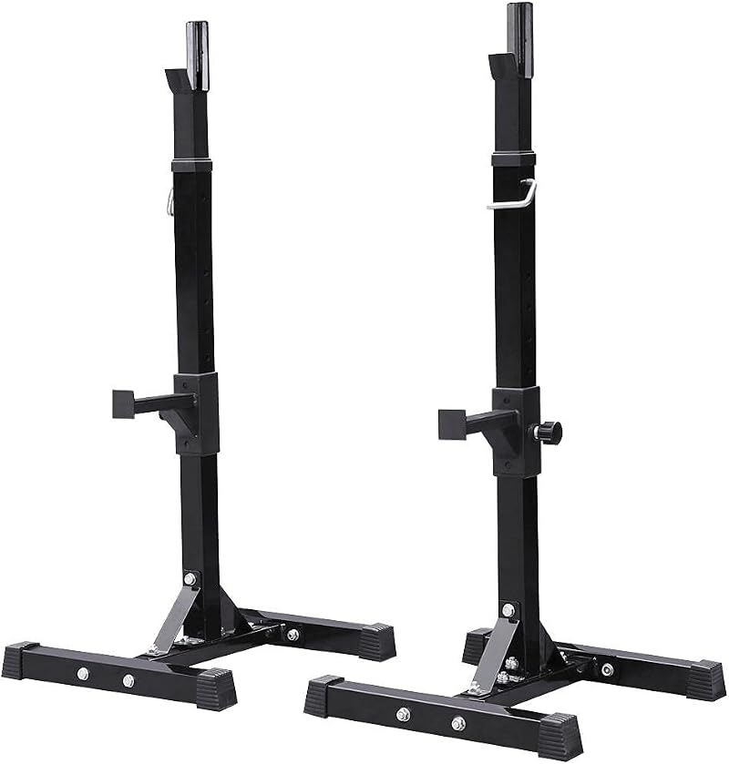 Yaheetech Adjustable Squat Rack Heavy Duty Barbell Stand 250kg 114-179cm