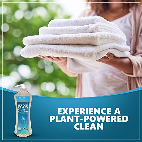 Earth Friendly Products Ecos 4X Ultra Concentrated Liquid Laundry Detergent, 200 Loads, 2 x 50 oz Free & Clear (2Count)