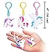 Pawliss 24 Pack Unicorn Slap Bracelets Wristband Backpack Clips, Birthday Party Favors Supplies for Kids Girls, Rubber Band Keychains Classroom Toys Prizes Gifts
