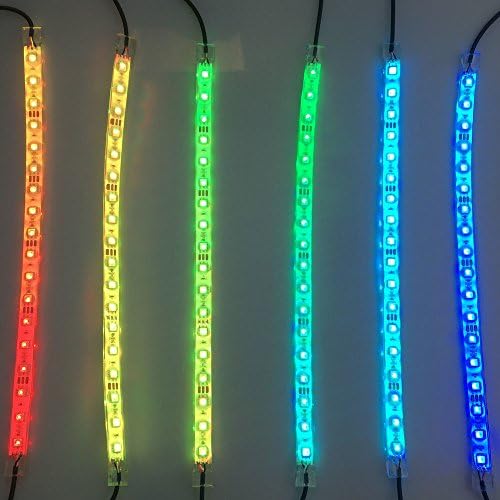 6pc Million Color Dream Magic Color Chasing LED Lighting Strip Programmable APP Control with Digital Built-in IC 200 Modes Types Changing strip