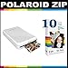 Polaroid ZIP Mobile Printer ZINK Zero Ink Printing Technology - With Polaroid 2x3 inch Premium ZINK Photo Paper (10 Sheets)- White
