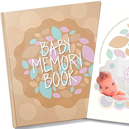 Baby Memory Book And Keepsake For Baby s First Year - A Scrapbook / Photo Album / Journal For Both Boy And Girl - White Pages