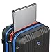 Olympia USA Apache II 22 Inch Expandable Rolling Carry On Lightweight Hardside Double 4 Wheel Spinner Luggage Suitcase with Locking System and Hidden Laptop Compartment, Black/Blue