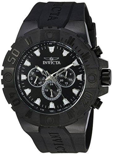 Invicta Men's 'Pro Diver' Quartz Stainless Steel and Polyurethane Casual Watch, Color:Black (Model: 23973)