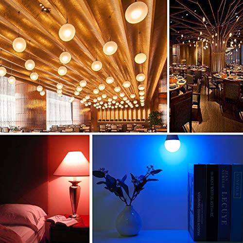 LED Light Bulbs, Color Changing Light Bulb with Remote Control, 10W E26/27 LED Lights with 120 Colors, Dimmable & Timing LED Bulbs, Decorative Mood Light, Perfect for Home Party Holiday and More - Thumbnail 6